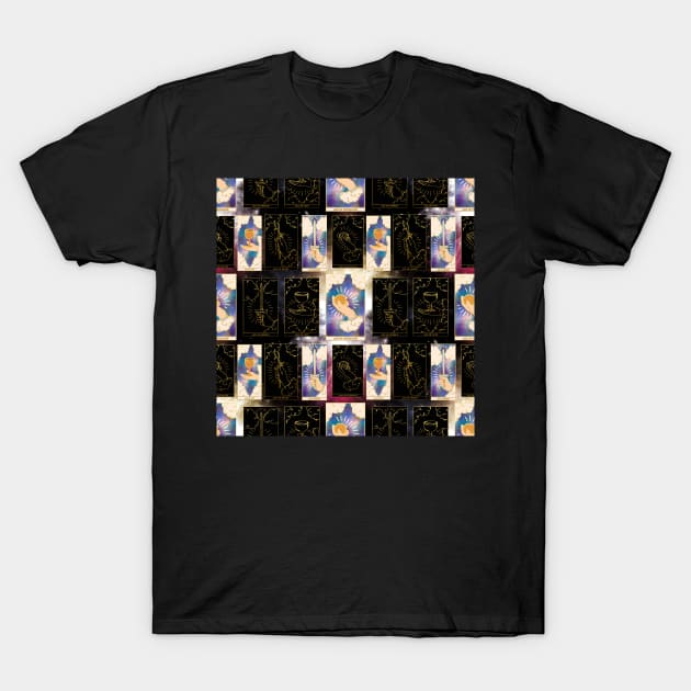 Tarot Card Pattern - Minor Arcana - Suit of Aces T-Shirt by annaleebeer